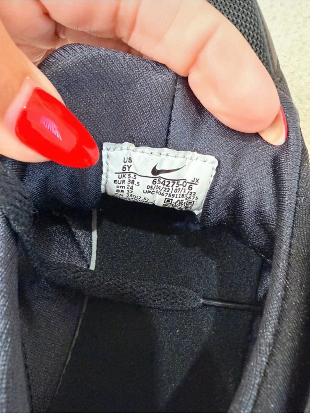Nike Kids' Black Athletic Sneakers